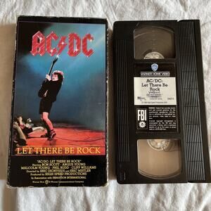 AC/DC Let There Be Rock VHS 1982 Warner Home Video Vintage Concert Tape Rare